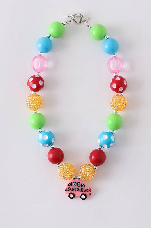 Wheels on the Bus Chunky Necklace